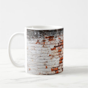 Mug  brick wall on the roadabandoned, abstract, aged, 