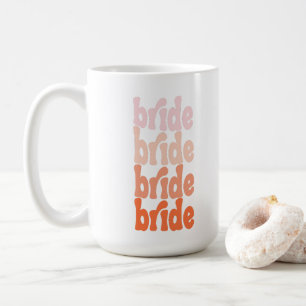 Mug Bride mignonne rétro orange, personnalisée