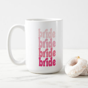 Mug Bride mignonne rose rétro, personnalisée avec le n