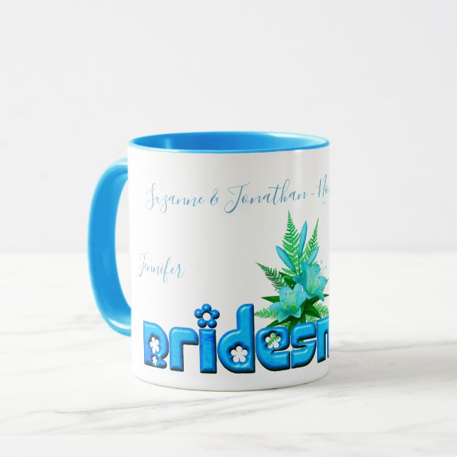 Mug Bridesmaid Cute Mariage personnalisé (Devant gauche)