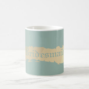 Mug Bridesmaid Golden Blue Mariage