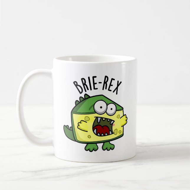 Mug Brie-rex Fromage drôle TRex Pun (Gauche)