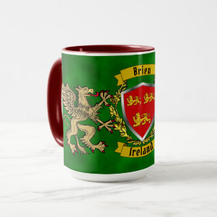 Mug Brien/Bryan Irish Shield & Griffins Personnalisé