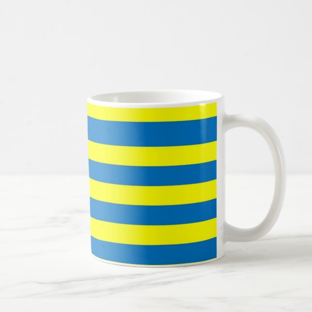 Mug Bright Bold Yellow and Blue Stripes (Droite)
