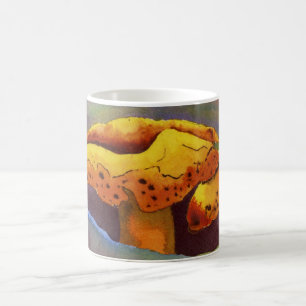Mug Bright jaune orange couleur ce champignon sauvage 