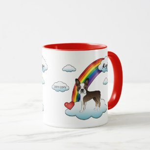 Mug Brindle Et White Boston Terrier Rainbow Memorial