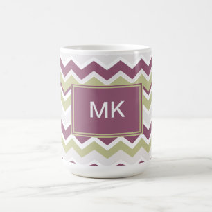 Mug Brique décorée d'un monogramme de Chevron