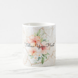 Mug Brise d'été Rouge pêche Hibiscus  
