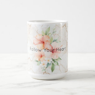 Mug Brise d'été Rouge pêche Hibiscus  