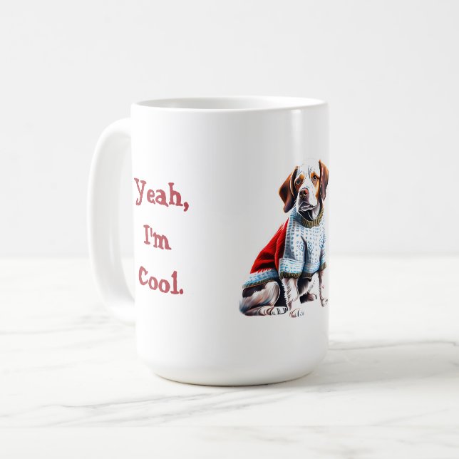Mug Britanniques amusants dans le Sweat de Noël (Devant gauche)