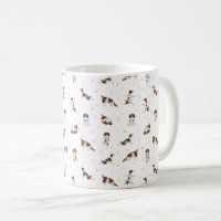 Brittany spaniel dog faisant du yoga