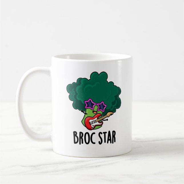 Mug Broc Star Funny Brocolli Rock Star Pun (Gauche)