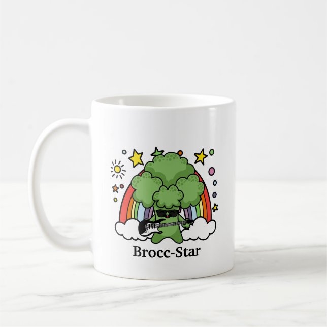 Mug Brocoli vert Brocc, rock Star (Gauche)