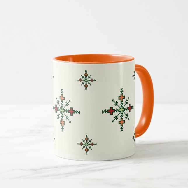 Mug Broderie traditionnelle marocaine | Broderie Fassi (Devant droit)