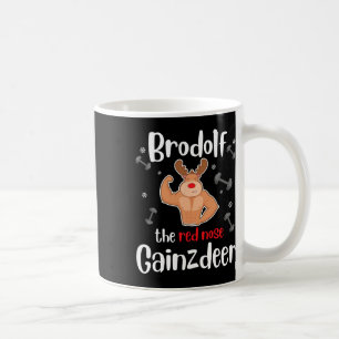 Mug Brodolf au nez rouge Gainzdeer Hommes Gym Noël 