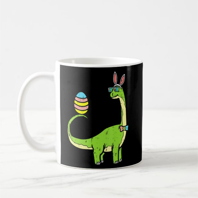 Mug Brontosaurus Bunny Oeufs Oeufs Jour de Pâques Dino (Gauche)