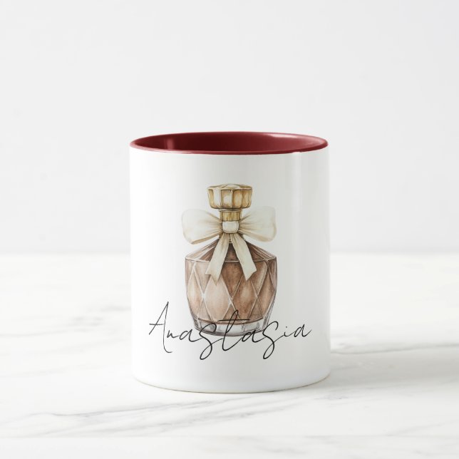 Mug Bronze Perfume Bottle Cream Bow (Centre)