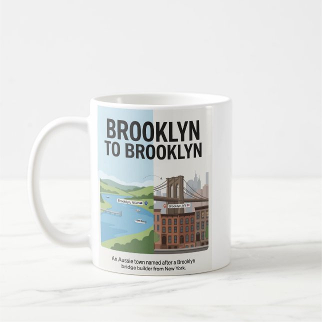 Mug Brooklyn: Australia + New York Twin Connection (Gauche)