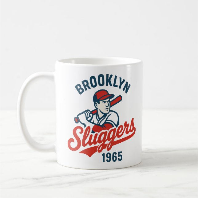 Mug Brooklyn Sluggers 1965 - Baseball Vintage (Gauche)