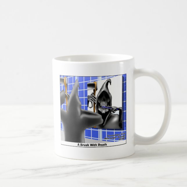 Mug Brosse à faucheuse Grim W/Death Drôle Tee - shirt  (Droite)