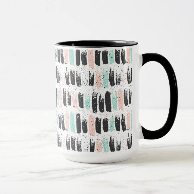 Mug Brosses et motif de courses d'encre (Droite)
