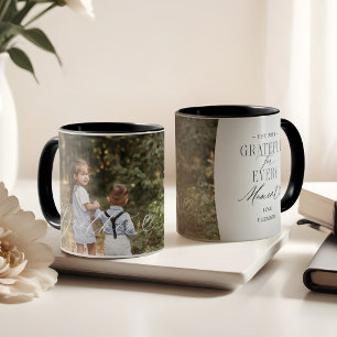 Mug Brother Script Heart Grateful Chaque instant Photo