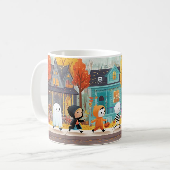 Mug Brouillard mignon et Éffrayant ou croustilles (Devant gauche)