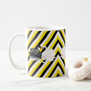 Mug Brouillard noir jaune blanc brun