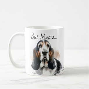 Mug Brouilles mignonnes et Basset noir