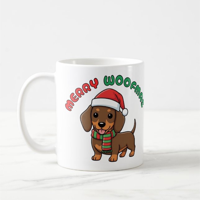 Mug Brown de Noël : Joyeuses Woofmas (Gauche)