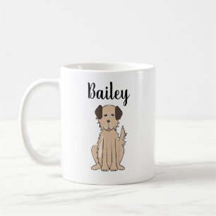 Mug Brown Fluffy Chien Cute Calligraphie Animaux Perso