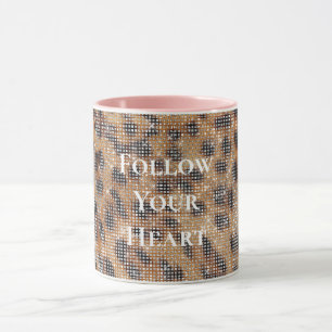 Mug Brown Leopard Poster de animal Sparkle