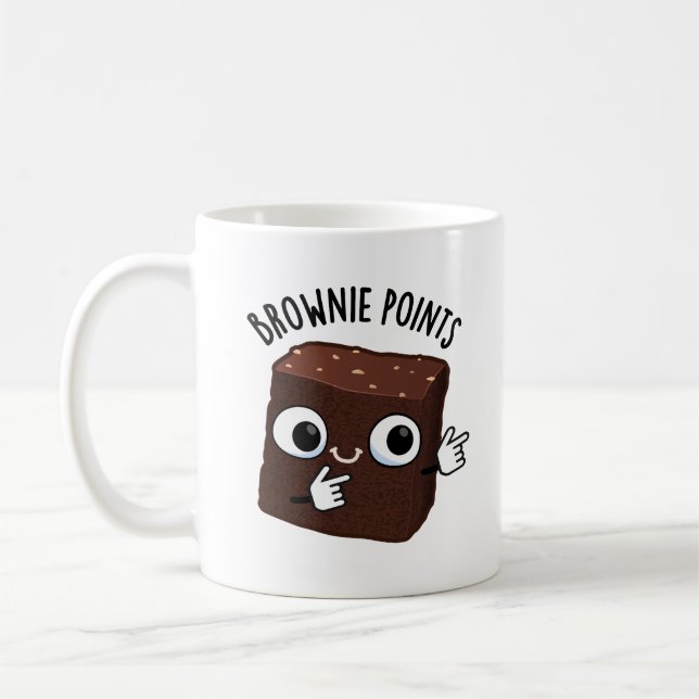 Mug Brownie Points Funny Snack Pun  (Gauche)