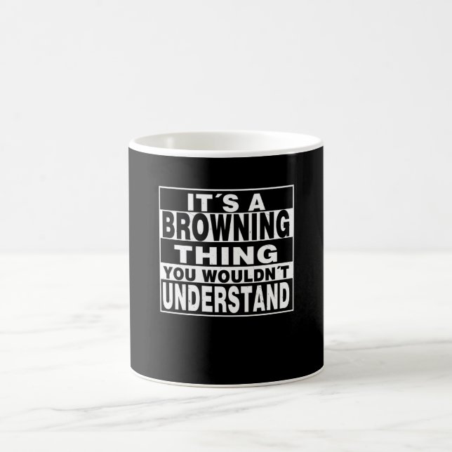 Mug BROWNING Nom de famille Cadeau personnalisé (Centre)