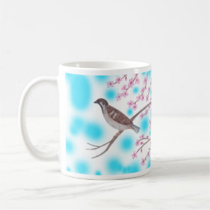 Mug Bruant des cerisiers en fleurs Arbre Ciel Muettes
