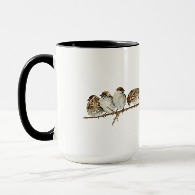 Mug Bruants d'aquarelle sur la branche (Gauche)
