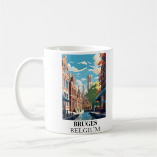 Mug Bruges Belgique Illustration de voyage