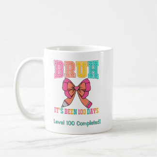 Mug Bruh Ça Fait 100 Jours Crayon Nœud Papillon Enseig