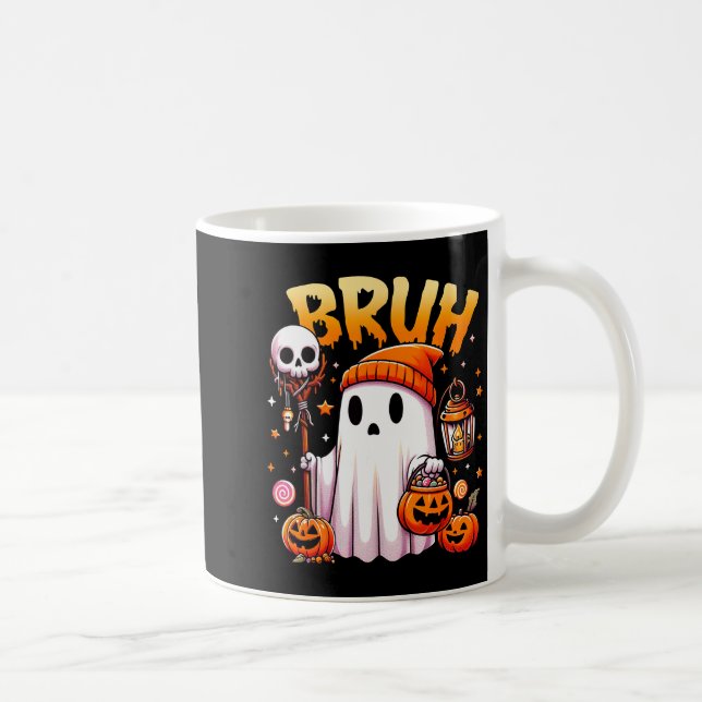 Mug Bruh Ghost Halloween Cute Ghost Trick Or Treat Can (Droite)