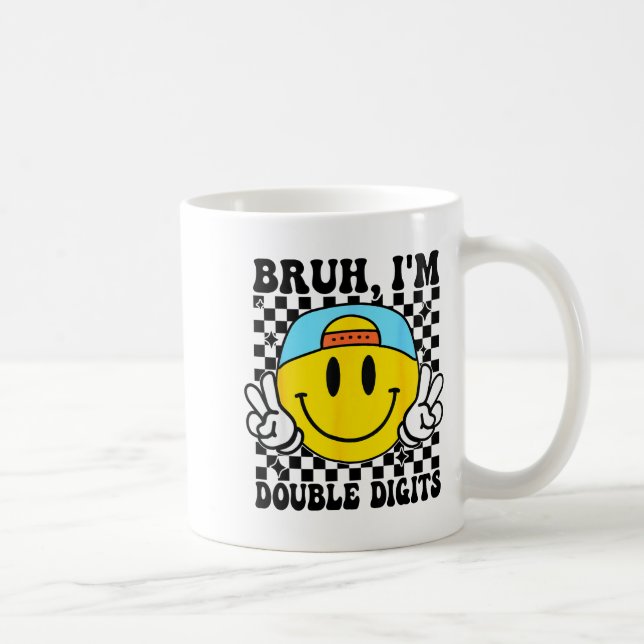 Mug Bruh I'm Double Digits 10 Year Old Boy Birthday 10 (Droite)