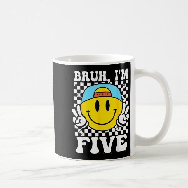 Mug Bruh I'm Five 5 5th Birthday Groovy Boys Girls 5 Y (Droite)