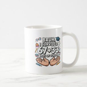 Mug Bruh j'ai survécu 67+33 jours d'école 100ème jour