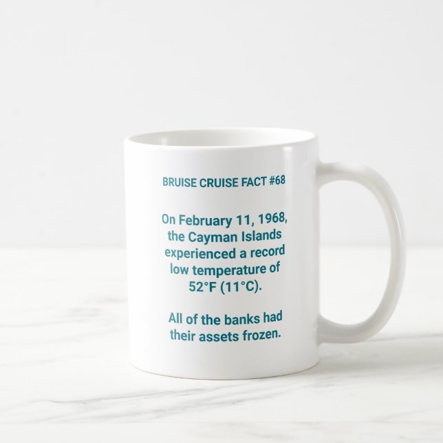 Mug Bruise Cruise Fait N° 68 : George Town (Caymans) (Droite)