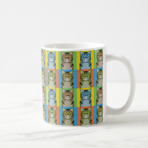 Mug Bruit-Art exotique de bande dessinée de chat de