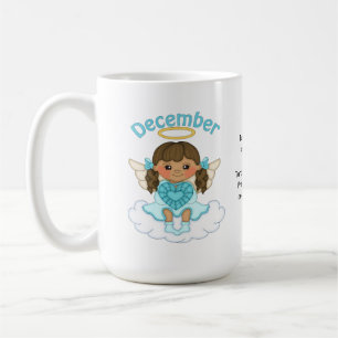 Mug Brune d'ange de pierre porte-bonheur de décembre