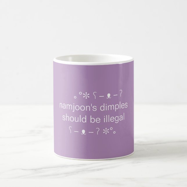 Mug BTS Namjoon RM Aesthetic Purple Cute Ado (Centre)