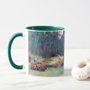 Mug Bûcherons Fendeurs de Bois Tom Roberts 1886  