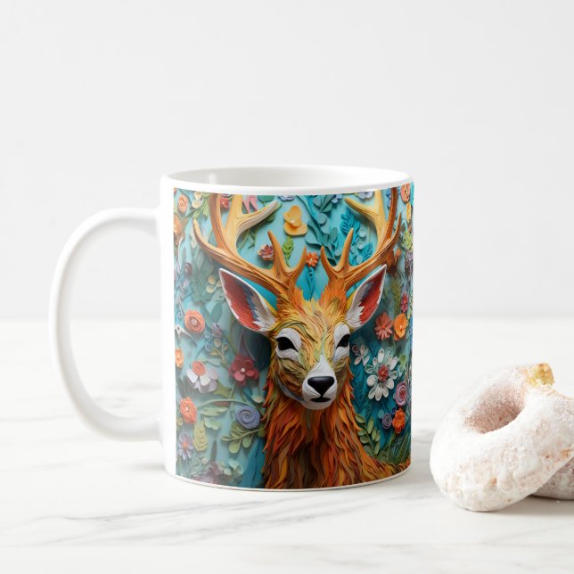 Mug Buck de cerfs imprimé 3D (Avec donut)