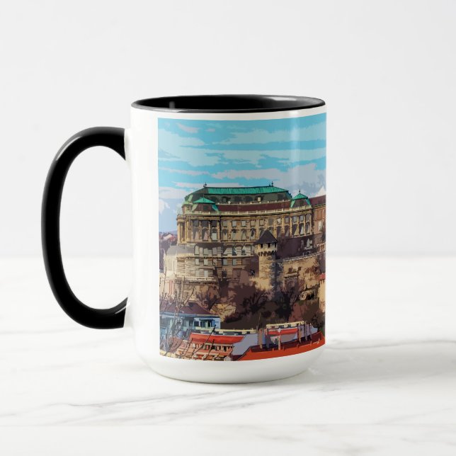 Mug Budapest Architecture du château historique Hongri (Gauche)