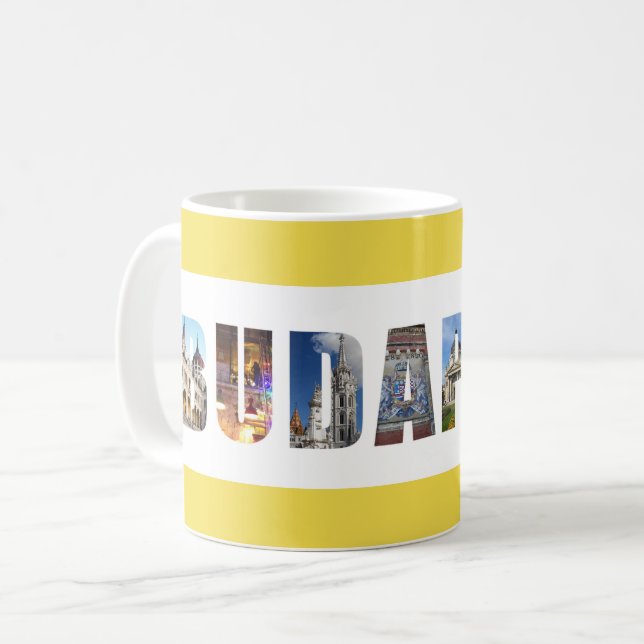 Mug Budapest Hongrie Photo de voyage (Devant gauche)